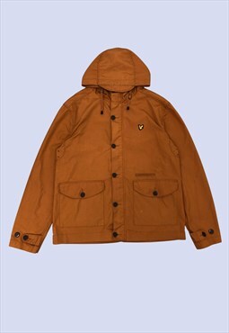 Rust Orange Button Up Casual Outdoor Hood Festival Jacket