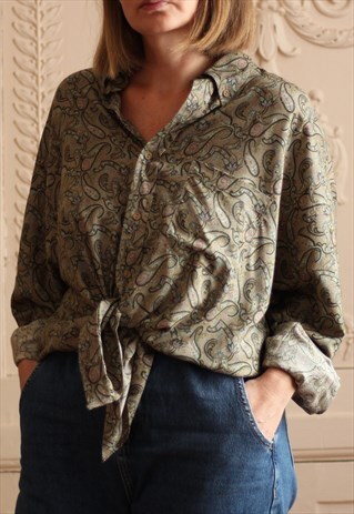 OVERSIZED CASHMERE PRINTED SHIRT