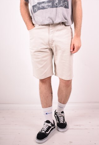 WRANGLER MENS VINTAGE DENIM SHORTS W35 GREY 90S