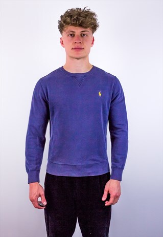VINTAGE RALPH LAUREN SWEATSHIRT IN BLUE