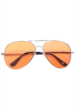 Orange Colored Aviator Sunglasses
