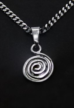 CRW Silver Spiral Necklace