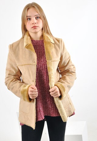 VINTAGE 90'S FAUX SHEARLING COAT