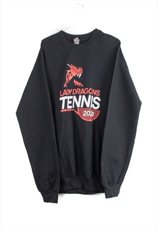 Vintage Gildan Lady Dragons Tennis Sweatshirt in Black M