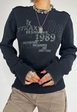 Vintage Y2k Jumper Sweater Graphic Print Grunge 90s 