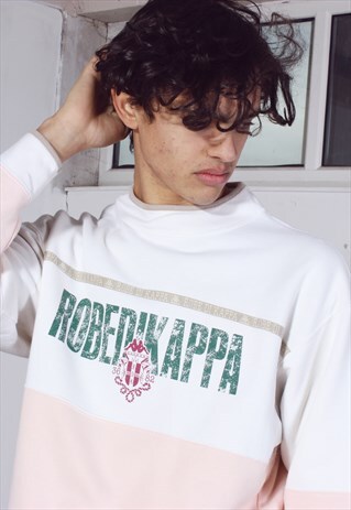 VINTAGE ROBE DI KAPPA PINK AND BEIGE SWEATSHIRT