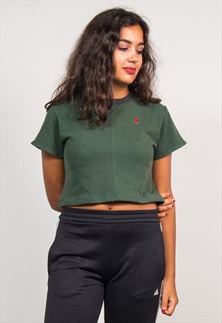 90'S VINTAGE DARK GREEN RALPH LAUREN REWORK T-SHIRT