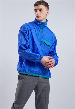 VINTAGE 1/4 ZIP WINDBREAKER JACKET