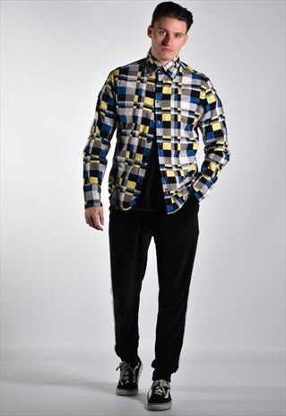 DIESEL COLOUR BLOCK ALLOVER PRINT SHIRT