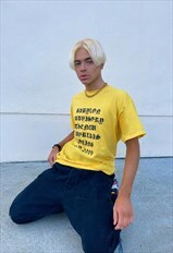  baad t-shirt yellow babylon advisory 1999-2999