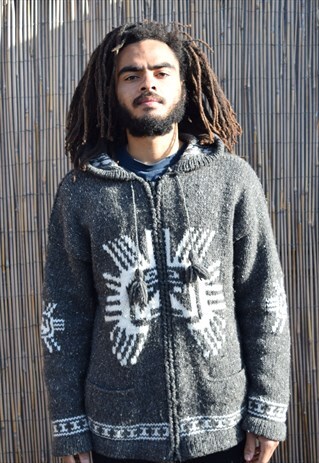 VINTAGE ECUADORIAN KNITWEAR HOODIE