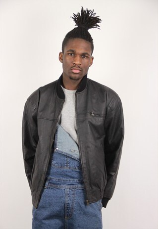 VINTAGE LEATHER BOMBER JACKET