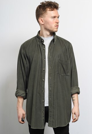 VINTAGE CORDUROY CORD SHIRT GREY