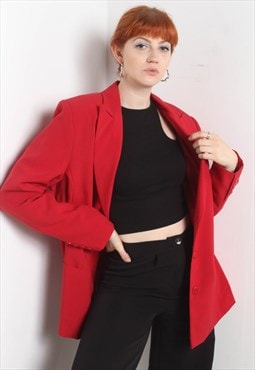 Vintage 90's Oversize  Blazer Jacket Red