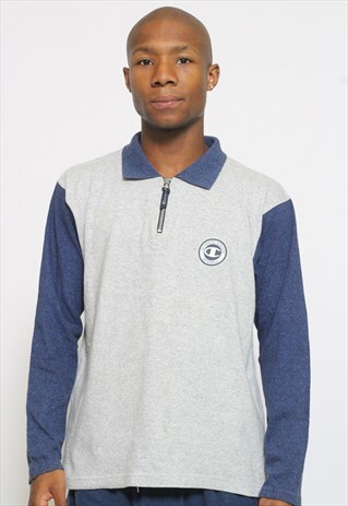 VINTAGE CHAMPION 1/4 ZIP THIN SWEATSHIRT