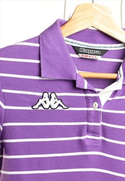 Vintage Kappa Italia 67 Logo Polo shirt Purple White