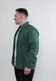 VINTAGE GREEN SUIT SHIRT, FORMAL BUTTON UP LARGE SIZE 