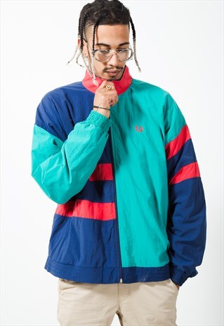 UNIQUE VINTAGE 80S FRED PERRY SHELL JACKET / S3837