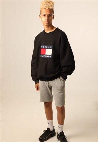 VINTAGE TOMMY HILFIGER EMBROIDERED SPELLOUT SWEATSHIRT