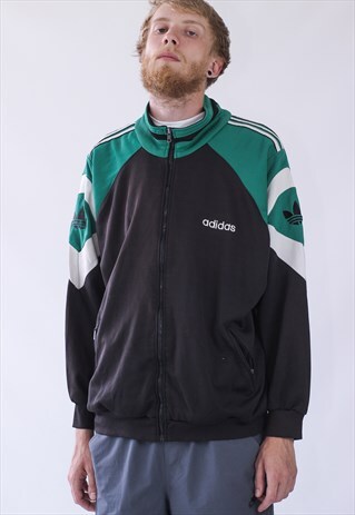 90S VINTAGE MENS ADIDAS TEAM TRACK TOP LOGO JACKET