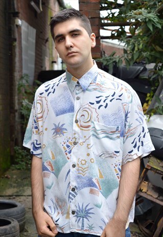 VINTAGE PATTERNED SHORT SLEEVE SHIRT