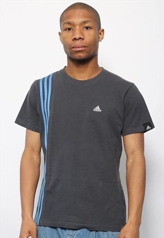 VINTAGE ADIDAS LOGO T-SHIRT GREY