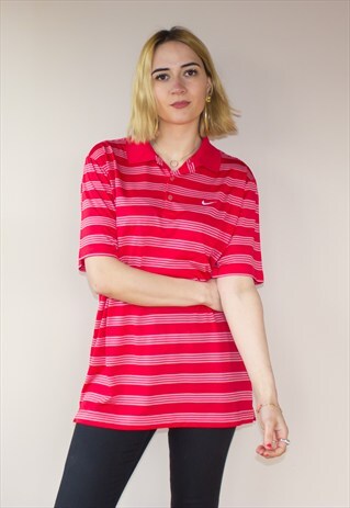 RETRO NIKE STRIPED POLO / T-SHIRT
