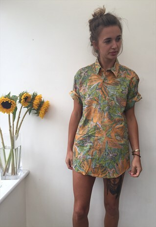 CRAZY PATTERN OVERSIZED RETRO VINTAGE UNISEX FESTIVAL SHIRT