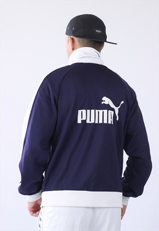 VINTAGE MENS PUMA TRACK TOP BIG LOGO JACKET