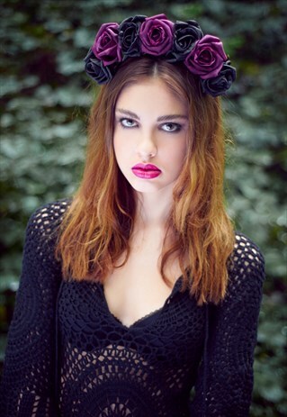 FLOWER CROWN, ROSE FLOWER CROWN, FLORAL HEADBAND,