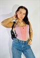 VINTAGE SIZE S POLO RALPH LAUREN DENIM CORSET IN PINK