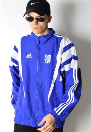 VINTAGE 90S BLUE ADIDAS TRACK JACKET