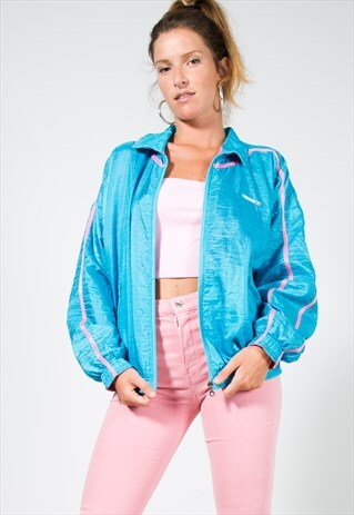 VINTAGE 80'S USA ELLESSE SHELL SPORT JACKET / S1372