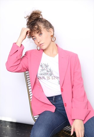 VINTAGE 80S PINK BLAZER JACKET
