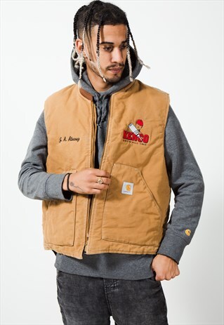 VINTAGE 80S CARHARTT GILET JACKET / S3107