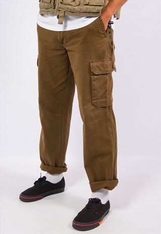 DOCKERS BROWN CARGO TROUSERS PANTS