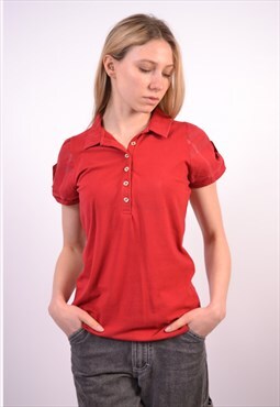Vintage Burberry Polo Shirt Red