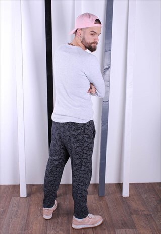 VINTAGE 90S PATTERNED CRAZY PRINT TROUSERS. UNISEX. GYM