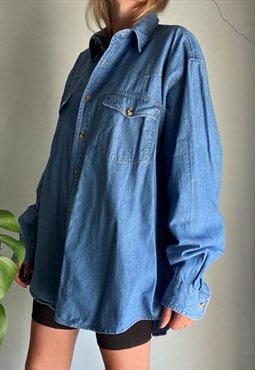 Vintage Light Blue Denim Shirt