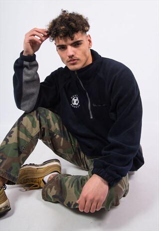 VINTAGE CHAMPION 1/4 ZIP FLEECE SWEATSHIRT