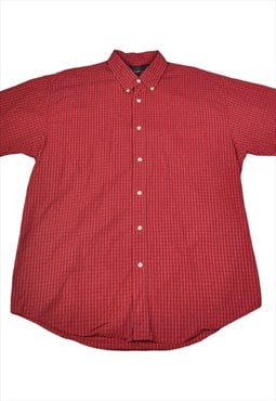 Vintage Shirt Wrangler Short Sleeve Red Large