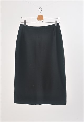 VINTAGE 80S MIDI SKIRT IN BLACK