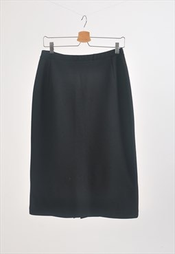 Vintage 80s midi skirt in black