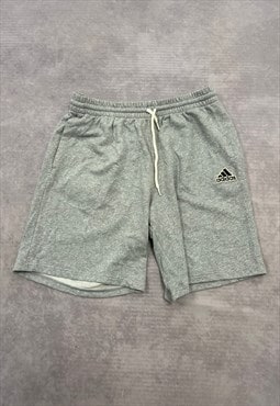Adidas Shorts Grey Sweat Shorts with Embroidered Logo