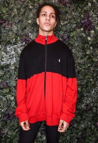 RALPH LAUREN CONTRAST ZIP UP JACKET