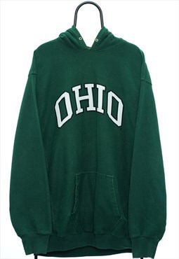 Vintage Ohio Bobcats Spellout Green Hoodie Womens