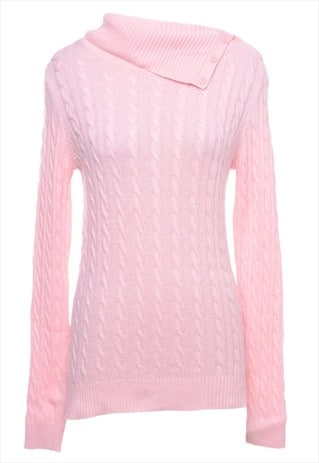 1990S TOMMY HILFIGER POLO NECK JUMPER - M