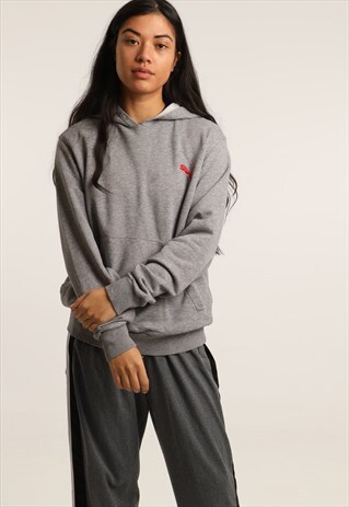 VINTAGE PUMA EMBROIDERED LOGO HOODIE