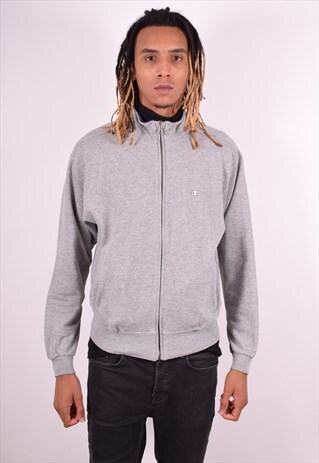 CHAMPION MENS VINTAGE TRACKSUIT TOP JACKET MEDIUM GREY 90S
