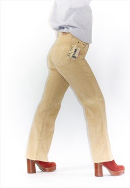 Vintage Deadstock 70's Corduroy Flare High Rise Trousers